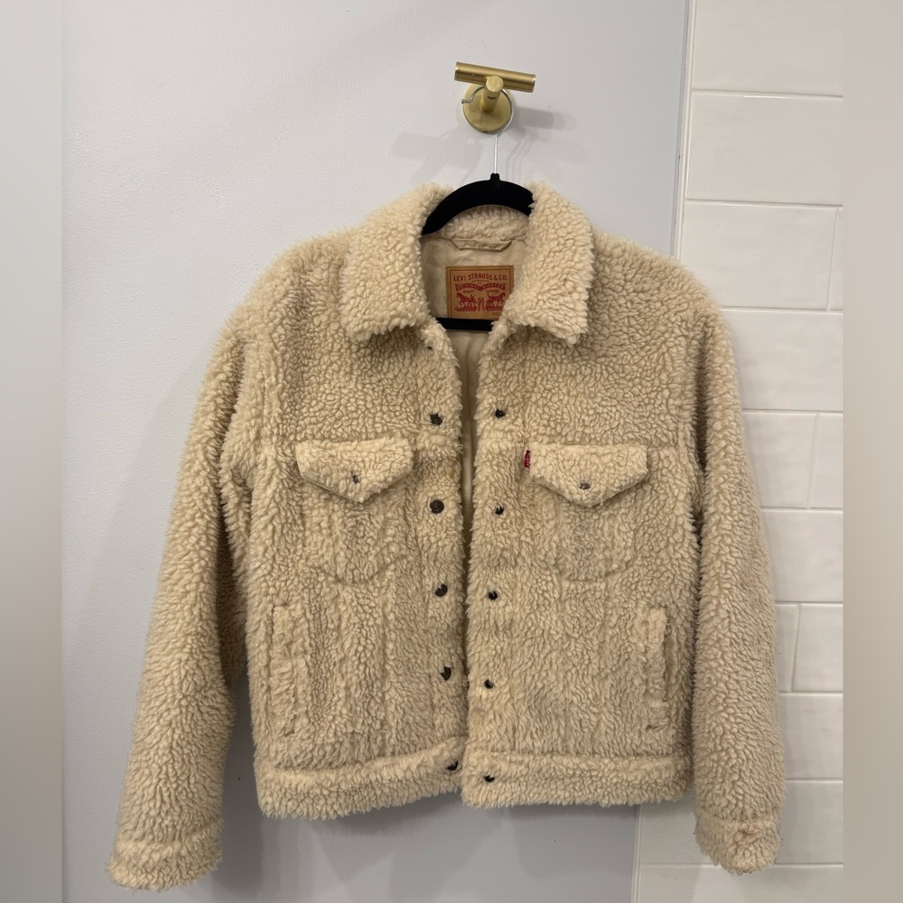 Levi's Beige Sherpa Jacket for Women